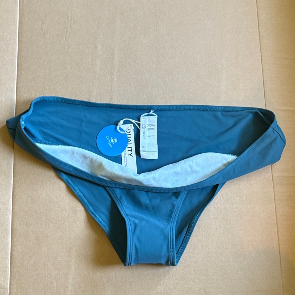 New Cupshe Blue Bikini Bottom XL